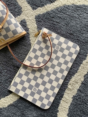 Tahiti limitou sacos marcados feitos sob encomenda Louis Vuitton Neverfull quadriculado milímetro
