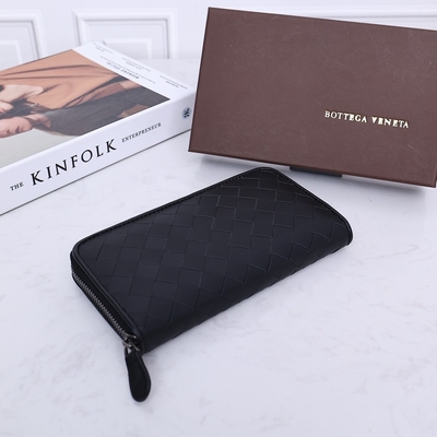Fecho de correr de couro da carteira da BV Mini Designer Purses Bottega Veneta Intrecciato ao redor