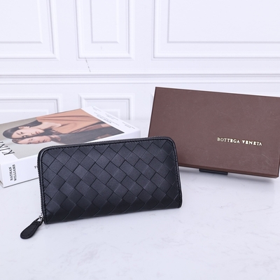 Fecho de correr de couro da carteira da BV Mini Designer Purses Bottega Veneta Intrecciato ao redor