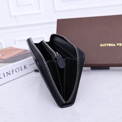 Fecho de correr de couro da carteira da BV Mini Designer Purses Bottega Veneta Intrecciato ao redor