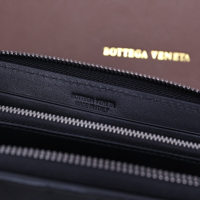 Fecho de correr de couro da carteira da BV Mini Designer Purses Bottega Veneta Intrecciato ao redor