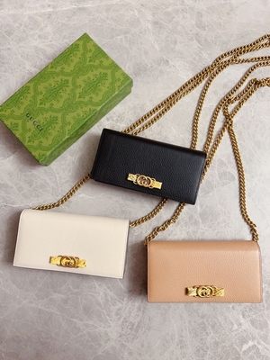 Claro - carteira de couro cor-de-rosa de Mini Designer Purses Gucci Python no WOC da corrente com bloqueio de G