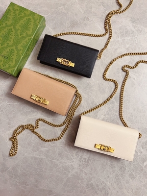 Claro - carteira de couro cor-de-rosa de Mini Designer Purses Gucci Python no WOC da corrente com bloqueio de G