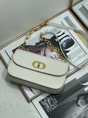 Costume de couro branco do saco das senhoras Dior Micro Montaigne 30