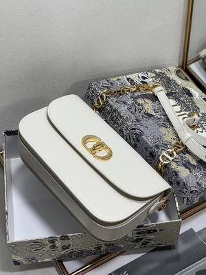 Costume de couro branco do saco das senhoras Dior Micro Montaigne 30