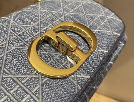 Sarja de Nimes bordada de Mini Designer Purses Dior Caro pequena