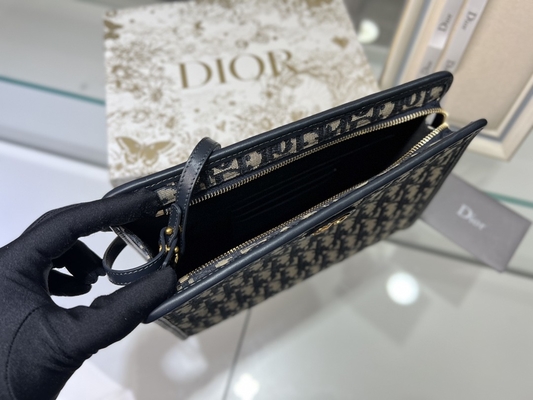2 em 1 jacquard oblíquo azul do malote de Mini Dior 30 Montaigne