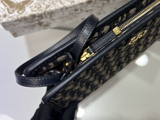 2 em 1 jacquard oblíquo azul do malote de Mini Dior 30 Montaigne