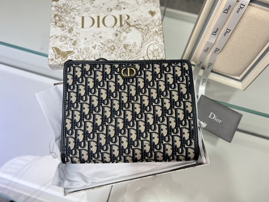 2 em 1 jacquard oblíquo azul do malote de Mini Dior 30 Montaigne