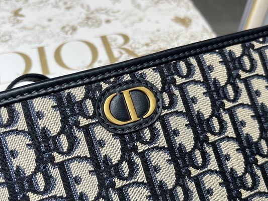 2 em 1 jacquard oblíquo azul do malote de Mini Dior 30 Montaigne