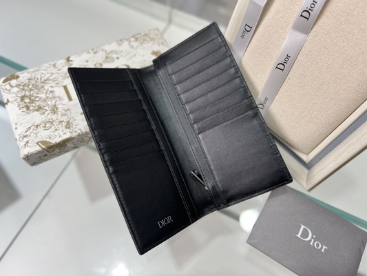 CD vertical gravado Christian Dior Mens Wallet Diamond Zippered