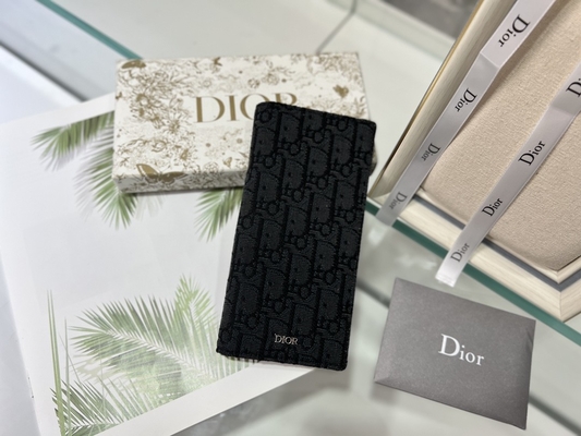 CD vertical gravado Christian Dior Mens Wallet Diamond Zippered