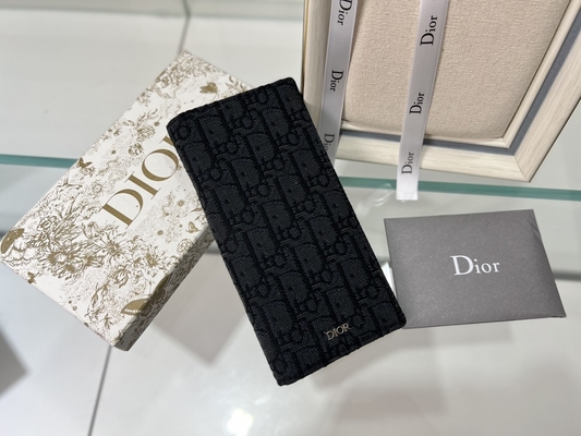 CD vertical gravado Christian Dior Mens Wallet Diamond Zippered