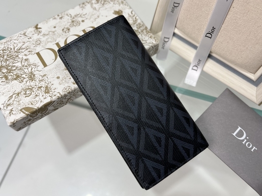 CD vertical gravado Christian Dior Mens Wallet Diamond Zippered
