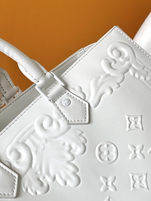 O monograma branco Preloved marcou o saco Louis Vuitton Sac Plat Tote