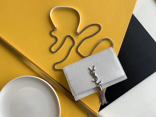 Saint médio Laurent Woc Zipper Closure de Kate Tassel Red YVES SAINT LAURENT