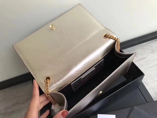Saco do Woc de Saint Laurent YVES SAINT LAURENT do poliéster das correias ajustáveis com prata do fechamento do zíper