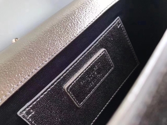 Saco do Woc de Saint Laurent YVES SAINT LAURENT do poliéster das correias ajustáveis com prata do fechamento do zíper