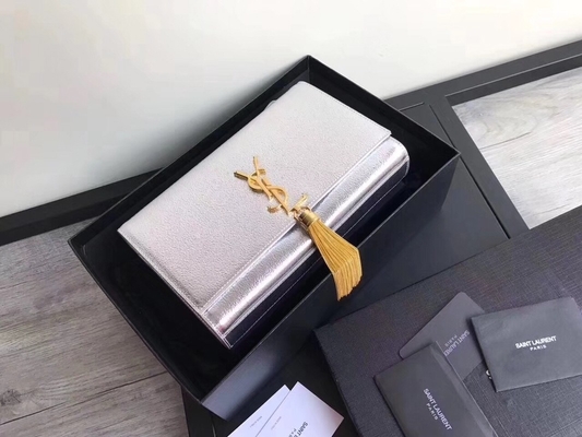 Saco do Woc de Saint Laurent YVES SAINT LAURENT do poliéster das correias ajustáveis com prata do fechamento do zíper