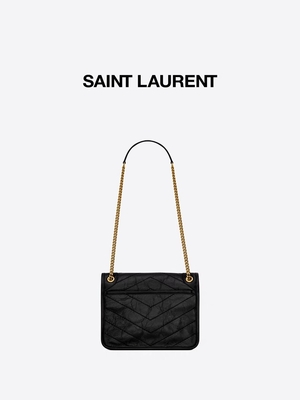 O WOC de couro de YVES SAINT LAURENT do punho marcou NIKI de Bag DND1N 1000 do mensageiro