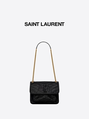 O WOC de couro de YVES SAINT LAURENT do punho marcou NIKI de Bag DND1N 1000 do mensageiro