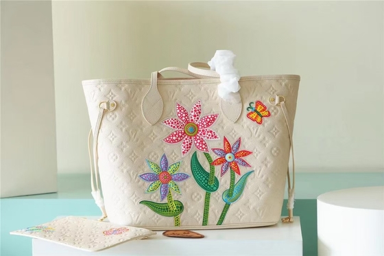 O partido marcou senhoras monograma Empreinte de Neverfull milímetro da bolsa com marchetaria da flor
