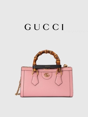 OEM de couro cor-de-rosa do GG Gucci Diana Bamboo Bag Handbag
