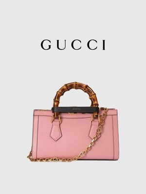 OEM de couro cor-de-rosa do GG Gucci Diana Bamboo Bag Handbag