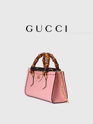 OEM de couro cor-de-rosa do GG Gucci Diana Bamboo Bag Handbag