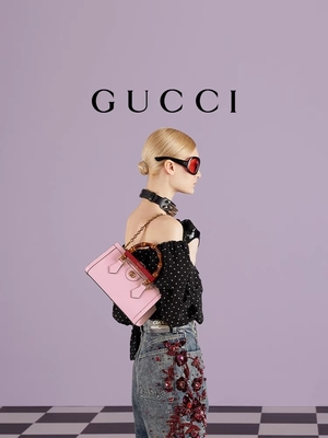 OEM de couro cor-de-rosa do GG Gucci Diana Bamboo Bag Handbag