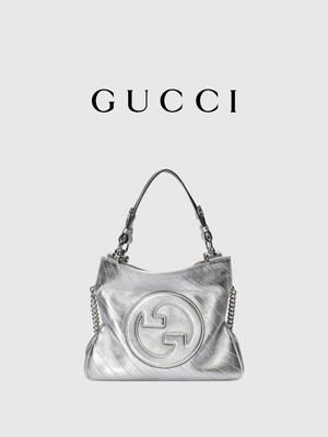 Gucci Blondie Tote Bag Luxury Silver White pequeno marcou senhoras bolsa