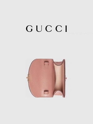 GG marcado lona Mini Shoulder Bag de Bag Ophidia do mensageiro do rosa de Gucci