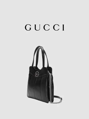 Silhuetas de couro de Tone Gucci Tote Mini Classic do paládio