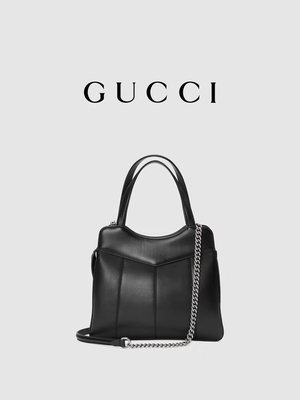 Silhuetas de couro de Tone Gucci Tote Mini Classic do paládio
