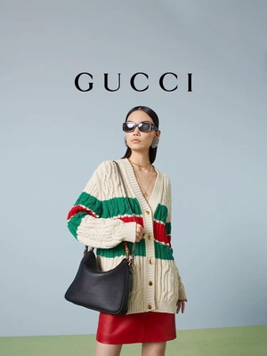 OEM de bambu do hardware da princesa Diana Handbag Double G de Gucci do punho