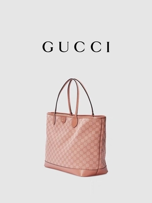 Viagem média do GG Tote Shoulder Bag For Business de Gucci Ophidia da lona cor-de-rosa