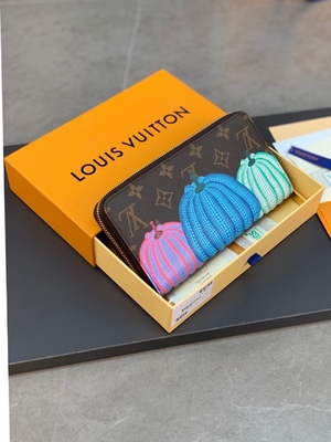 Couro unisex do LV Sarah Monogram Wallet Damier Collaboration da lona