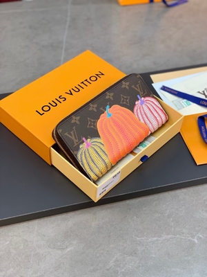 Couro unisex do LV Sarah Monogram Wallet Damier Collaboration da lona