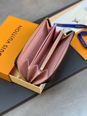 Couro unisex do LV Sarah Monogram Wallet Damier Collaboration da lona