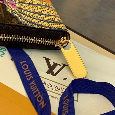 Couro unisex do LV Sarah Monogram Wallet Damier Collaboration da lona