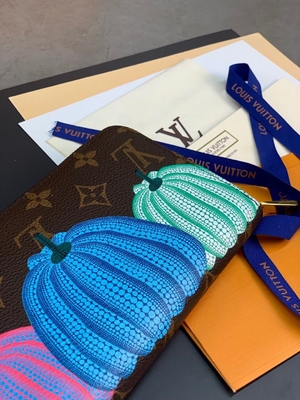 Couro unisex do LV Sarah Monogram Wallet Damier Collaboration da lona
