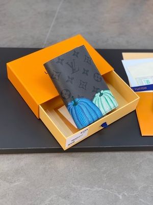 Cópia da abóbora do preto de Louis Vuitton LV X YK Mini Designer Purses Pocket Organizer