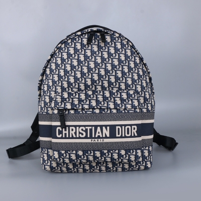 Desenhista Small Diortravel Backpack Dior Oblique Jacquard azul