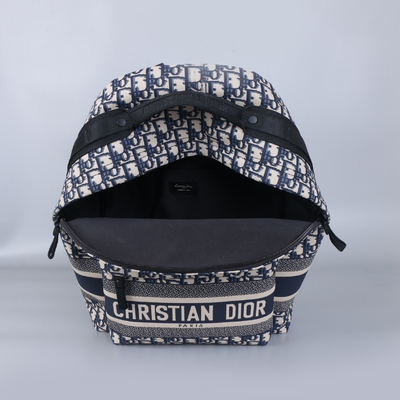 Desenhista Small Diortravel Backpack Dior Oblique Jacquard azul