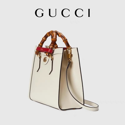 O costume lustroso branco marcou a princesa Diana Handbag de Gucci dos sacos