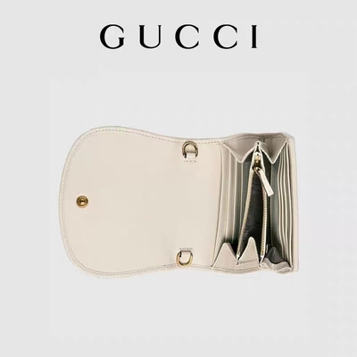O costume de couro branco marcou sacos bolsa média de Blondie Gucci