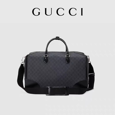 Dobro de bloqueio G da lona suprema preta do GG Tote Bag Gucci Mens Messenger do curso