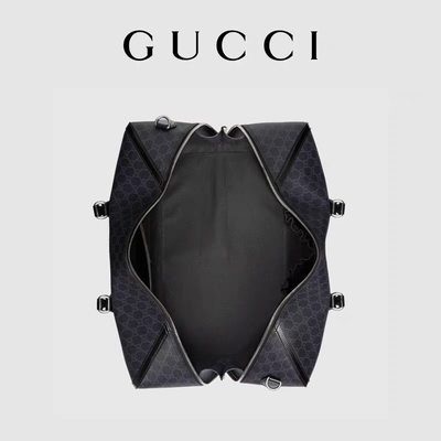 Dobro de bloqueio G da lona suprema preta do GG Tote Bag Gucci Mens Messenger do curso