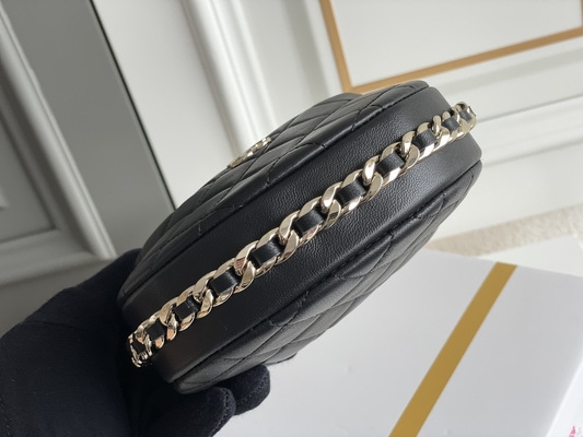 Bolsa da moeda de Mini Fabric Chanel Flap Bag do preto Ap3095 20 polegadas