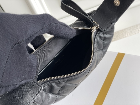 Bolsa da moeda de Mini Fabric Chanel Flap Bag do preto Ap3095 20 polegadas